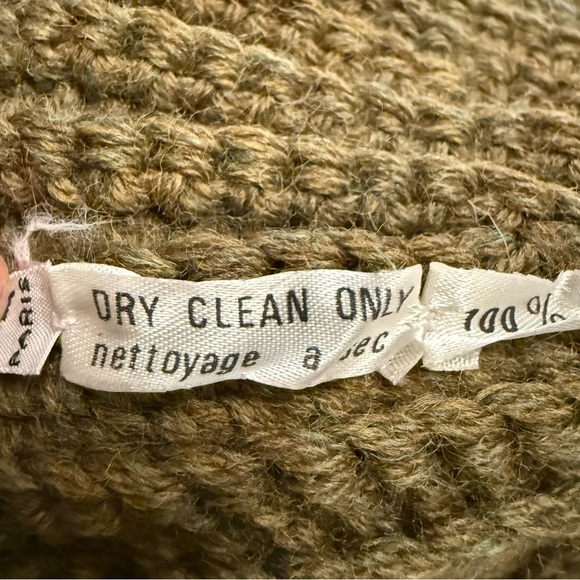 Yves Saint Laurent Olive and Brown Beanie with Blue Pom - Picture 9 of 12